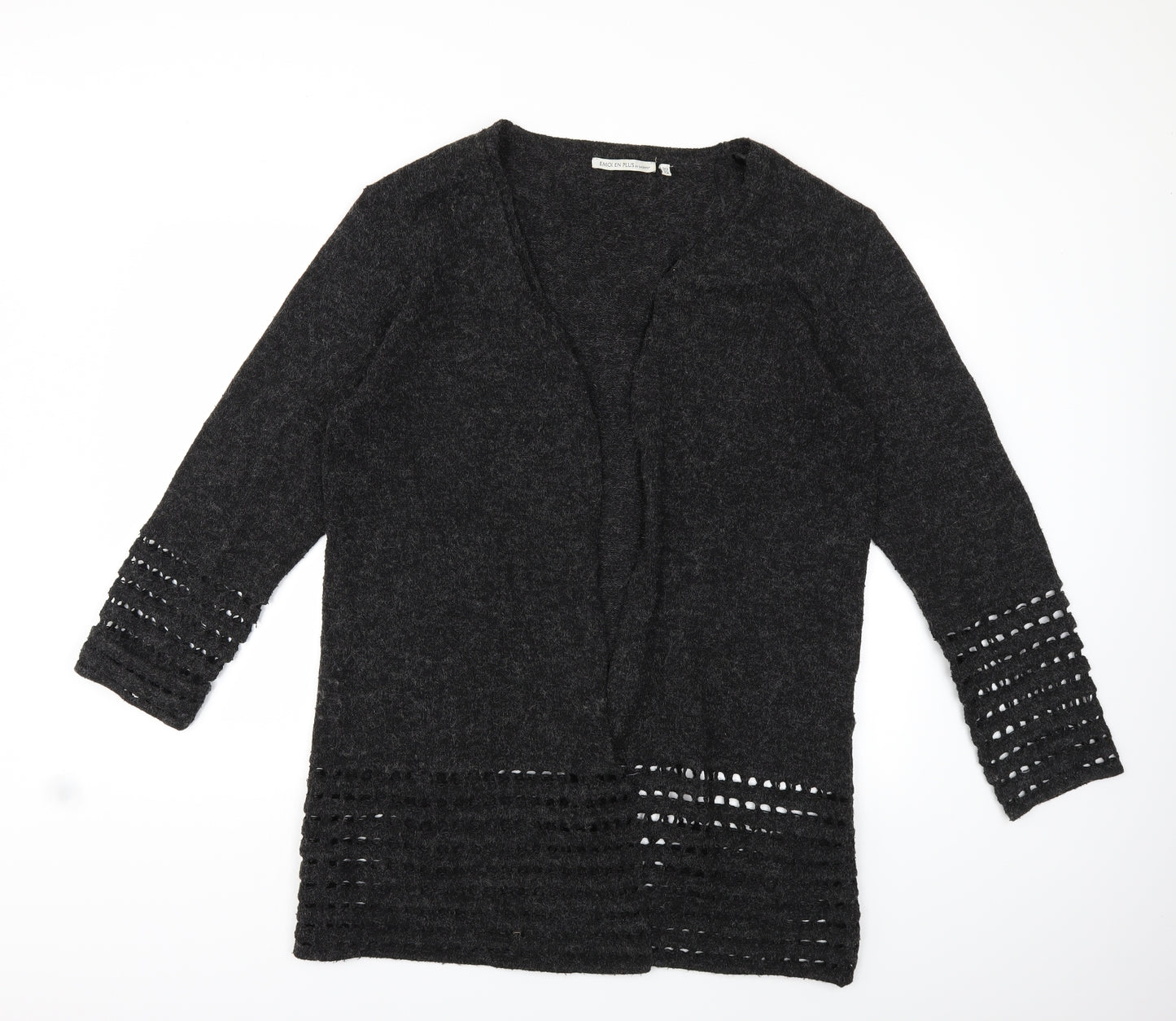 emoi en plus Womens Black  Knit Cardigan Jumper Size 20