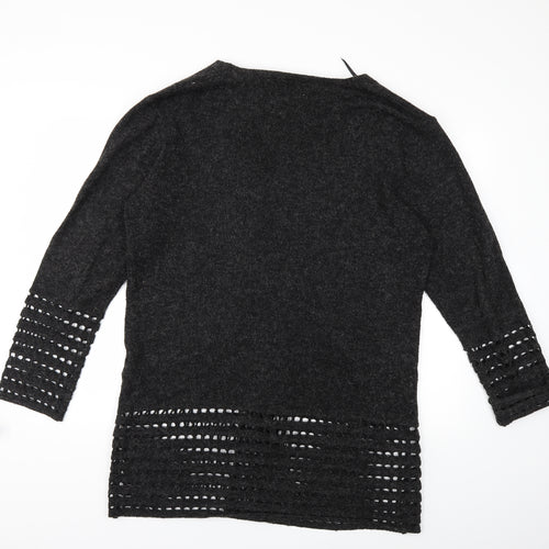 emoi en plus Womens Black  Knit Cardigan Jumper Size 20