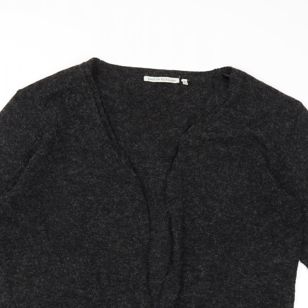 emoi en plus Womens Black  Knit Cardigan Jumper Size 20