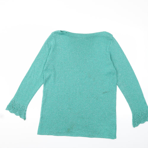 Kaleidoscope Womens Green  Knit Pullover Jumper Size 14