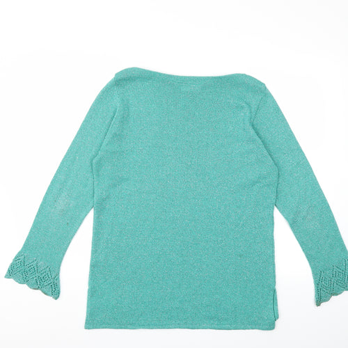 Kaleidoscope Womens Green  Knit Pullover Jumper Size 14
