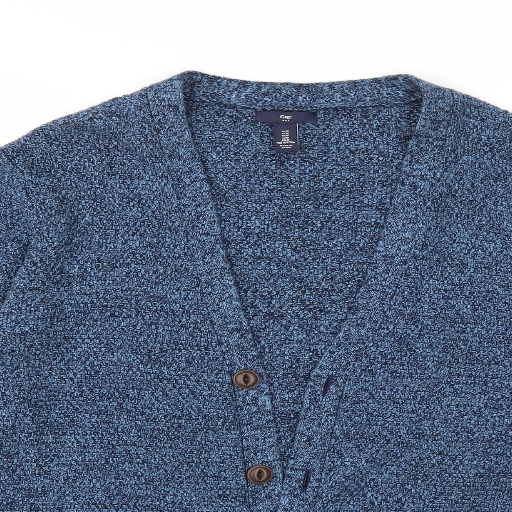 Gap Mens Blue  Knit Cardigan Jumper Size M