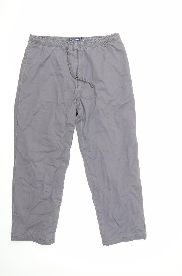 PREMIER MAN Mens Grey Trousers Size 36 in L27 in - short