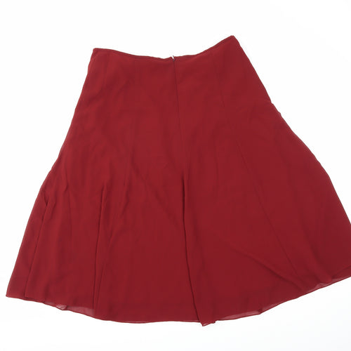 Preworn Womens Red   Pleated Skirt Size 16
