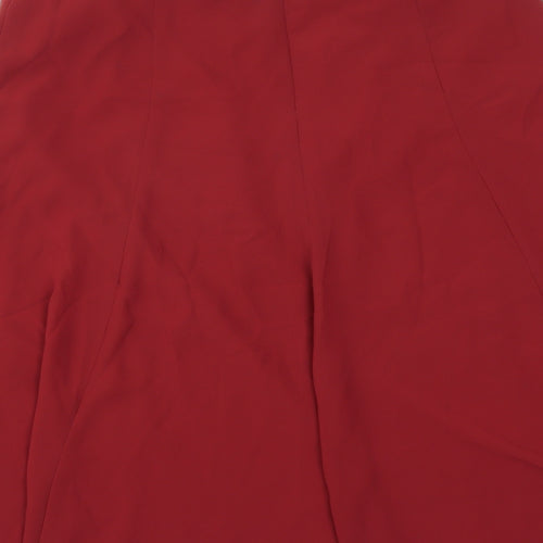 Preworn Womens Red   Pleated Skirt Size 16