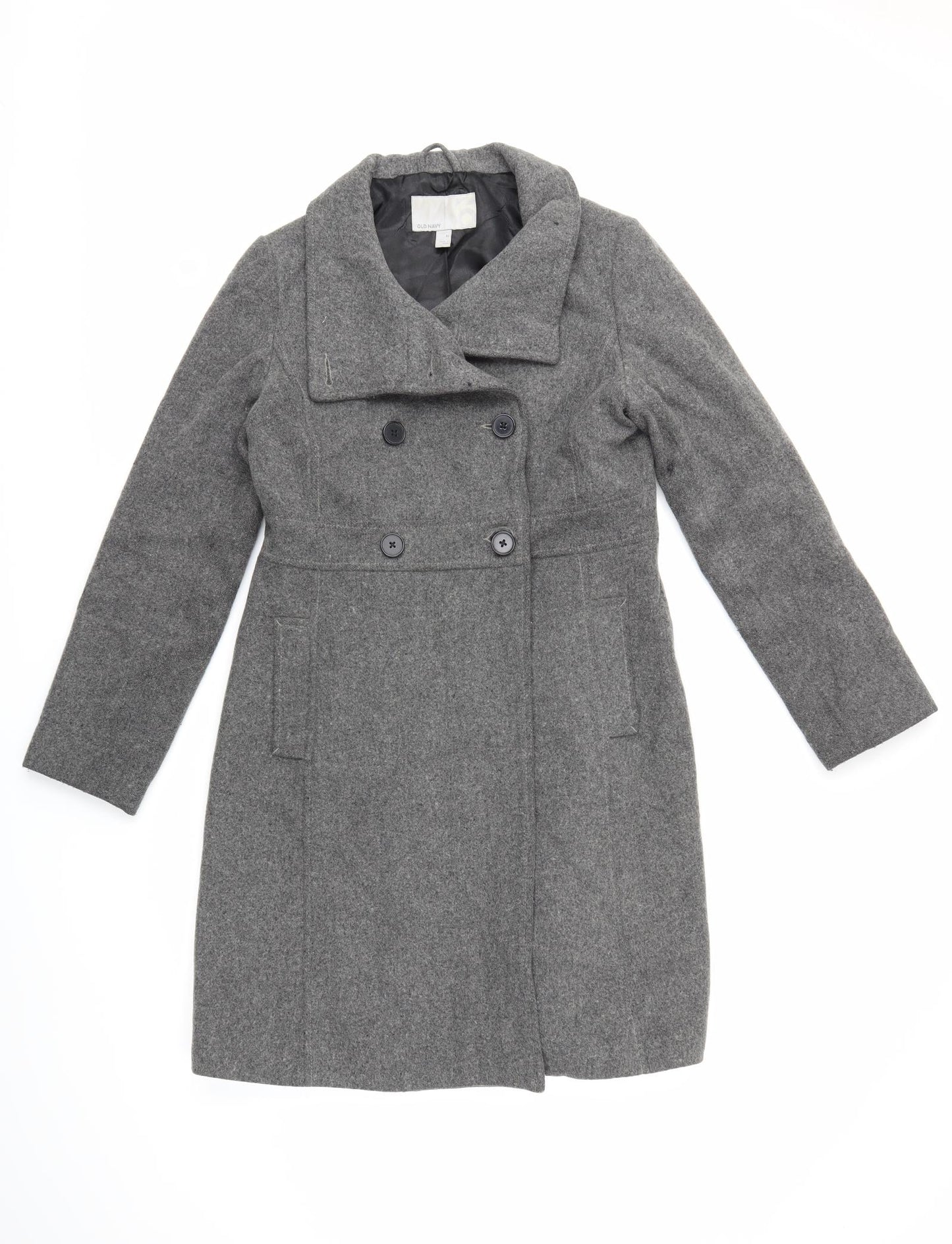 Old Navy Womens Grey   Trench Coat Coat Size M