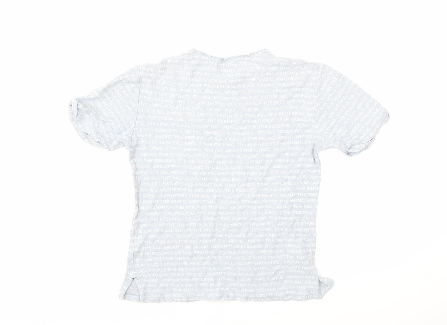 Zara Boys Blue Striped  Basic T-Shirt Size 11 Years