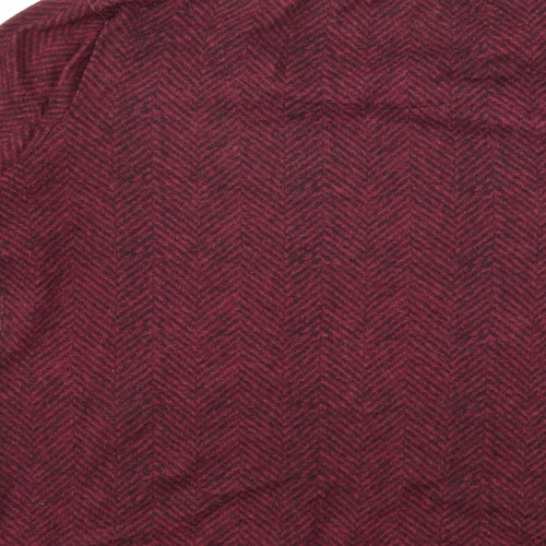 Marks and Spencer Womens Red Geometric  Pullover Sweatshirt Size 16