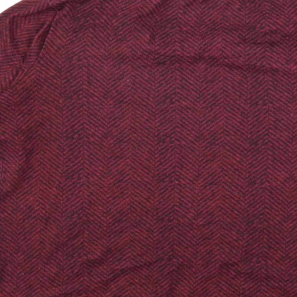 Marks and Spencer Womens Red Geometric  Pullover Sweatshirt Size 16