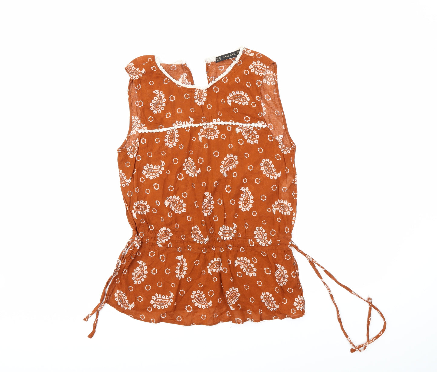 Zara Womens Brown Floral  Basic Tank Size XS