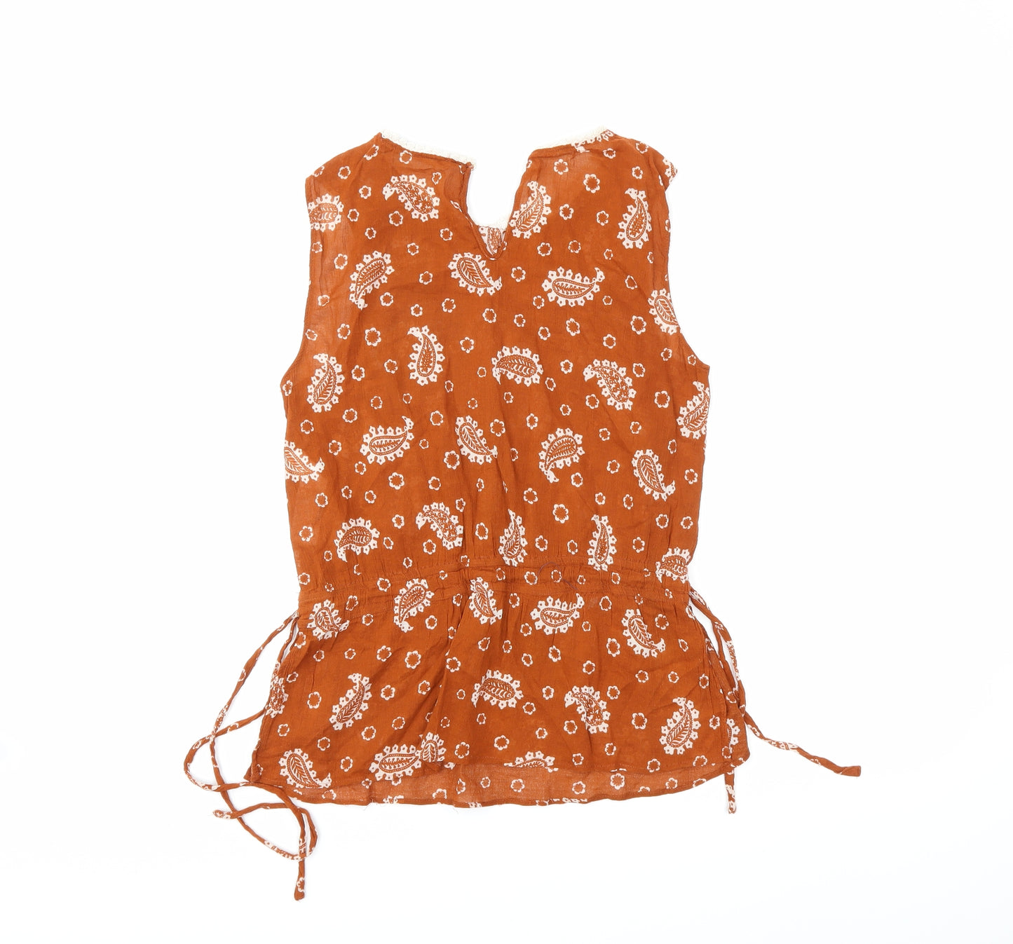 Zara Womens Brown Floral  Basic Tank Size XS