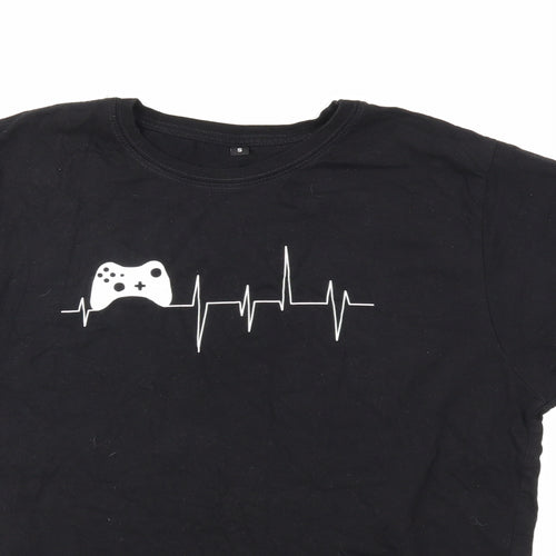 Preworn Mens Black    T-Shirt Size M