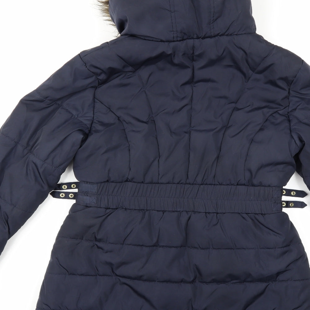 TU Girls Blue   Parka Coat Size 11 Years