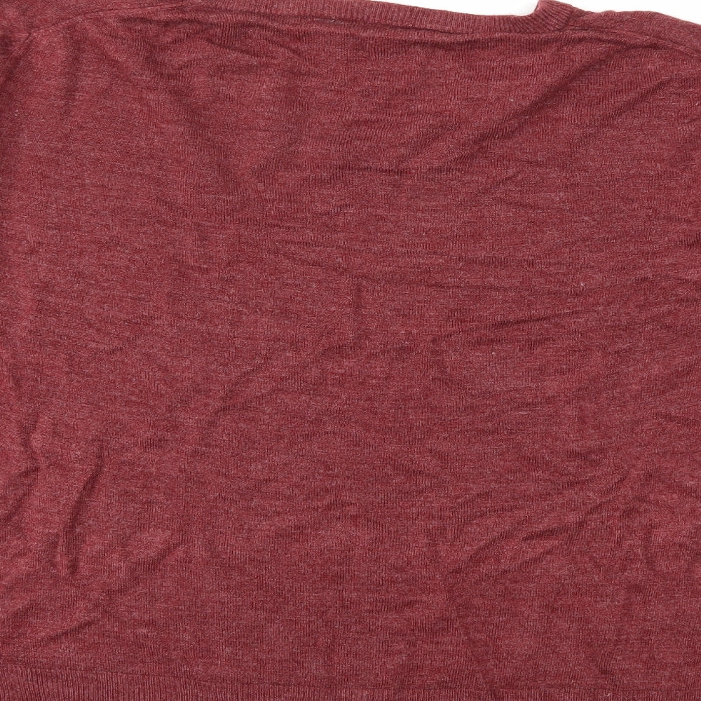 Cedar Wood State Mens Red  Knit Pullover Jumper Size XL