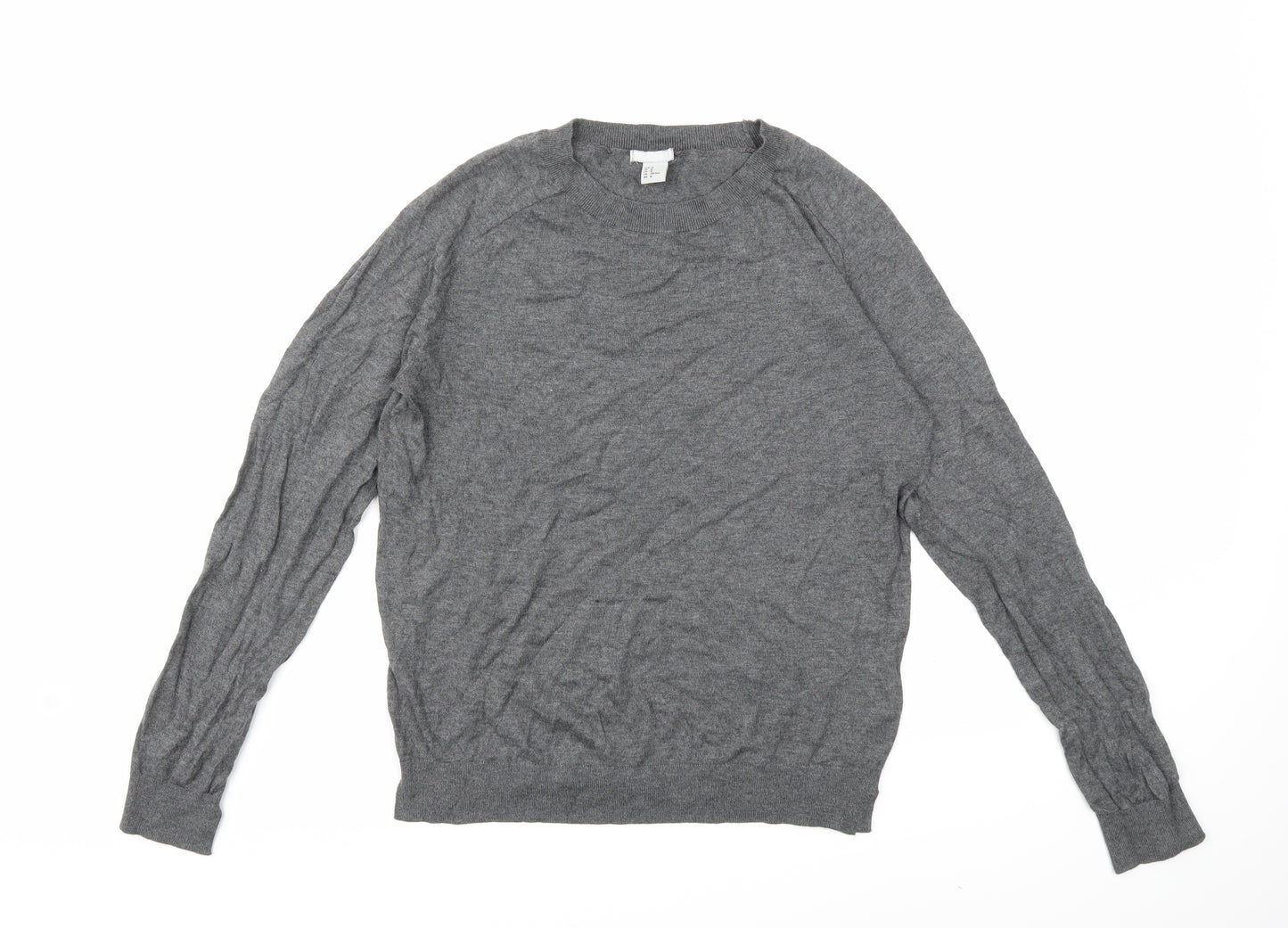 H&M Womens Grey  Knit Pullover Jumper Size M