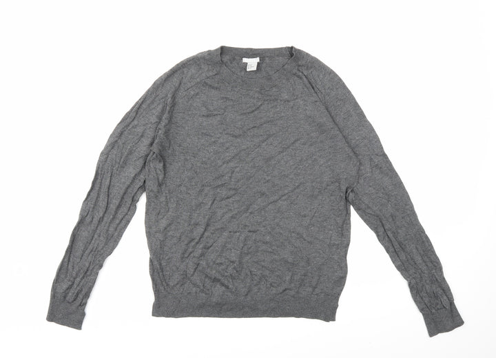H&M Womens Grey  Knit Pullover Jumper Size M