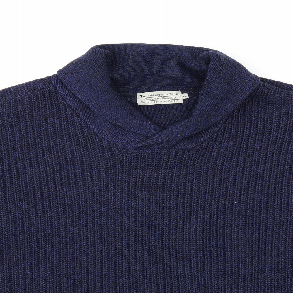 TU Mens Blue  Knit Pullover Jumper Size XL