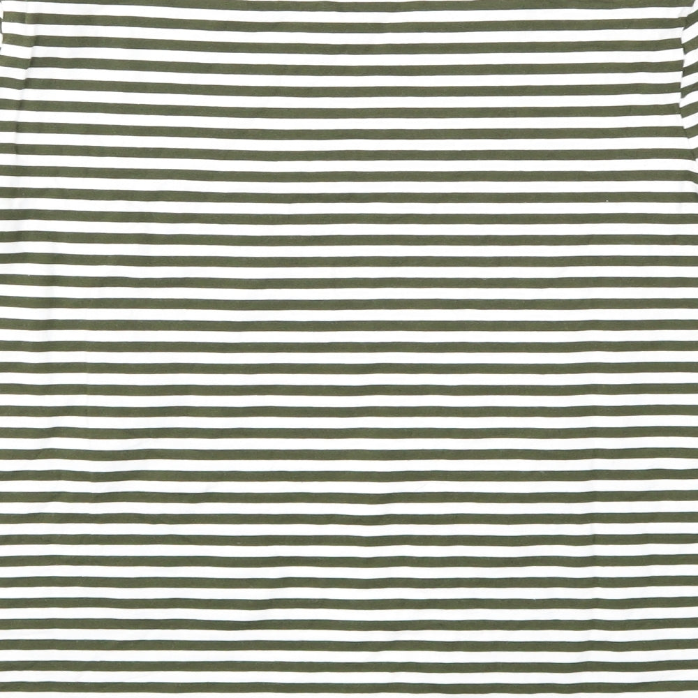 New Look Womens Yellow Striped  Basic T-Shirt Size 10