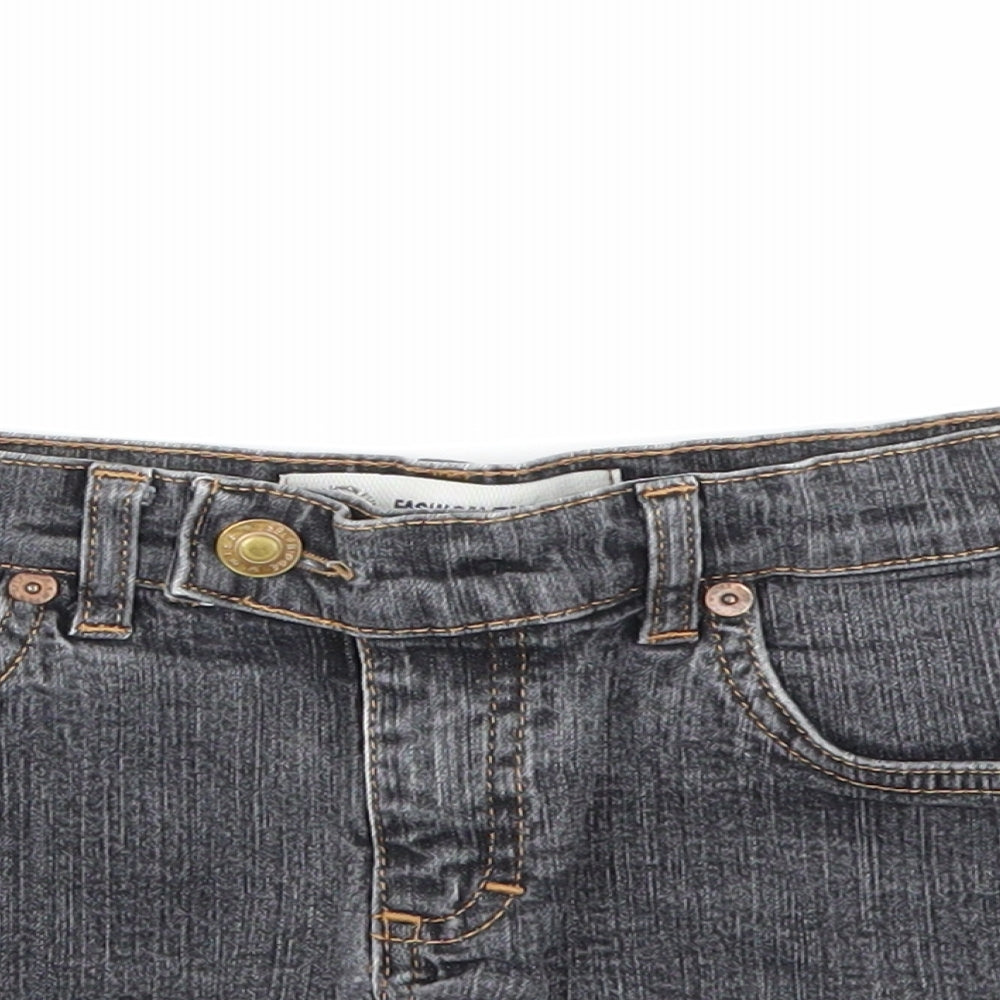 Preworn Womens Black  Denim Hot Pants Shorts Size 6