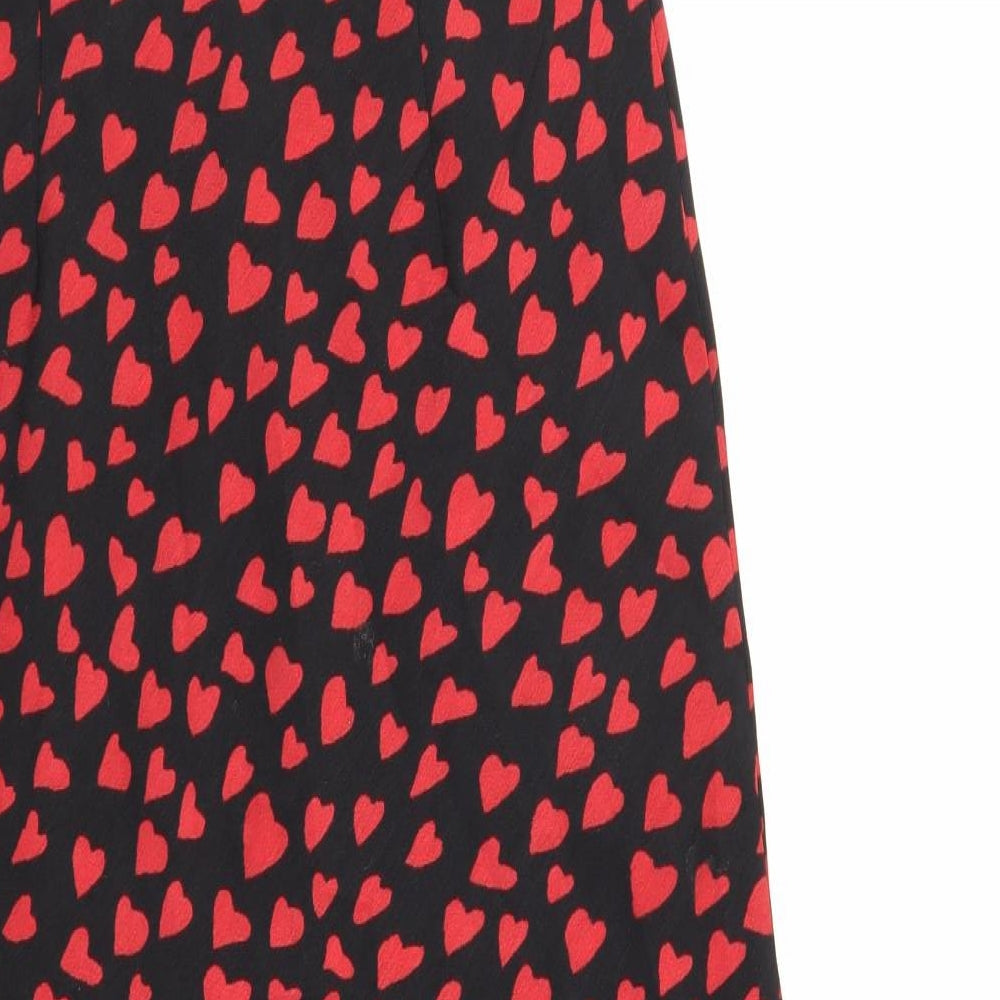 Nasty Gal Womens Black   A-Line Skirt Size 10
