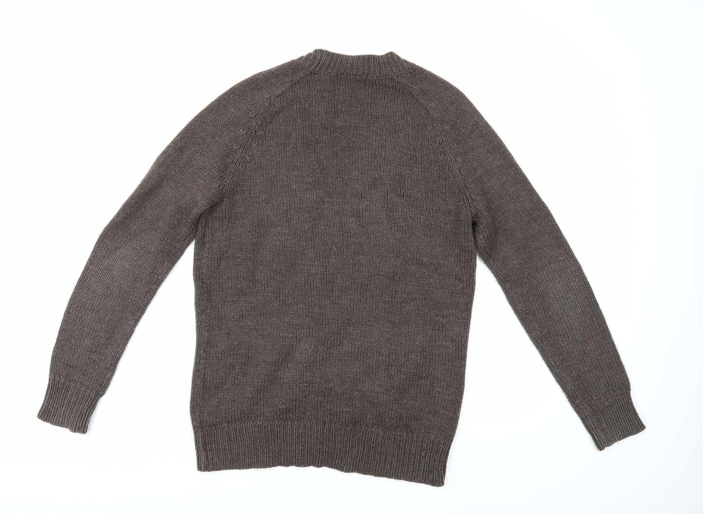 H&M Womens Grey  Knit Cardigan Jumper Size S