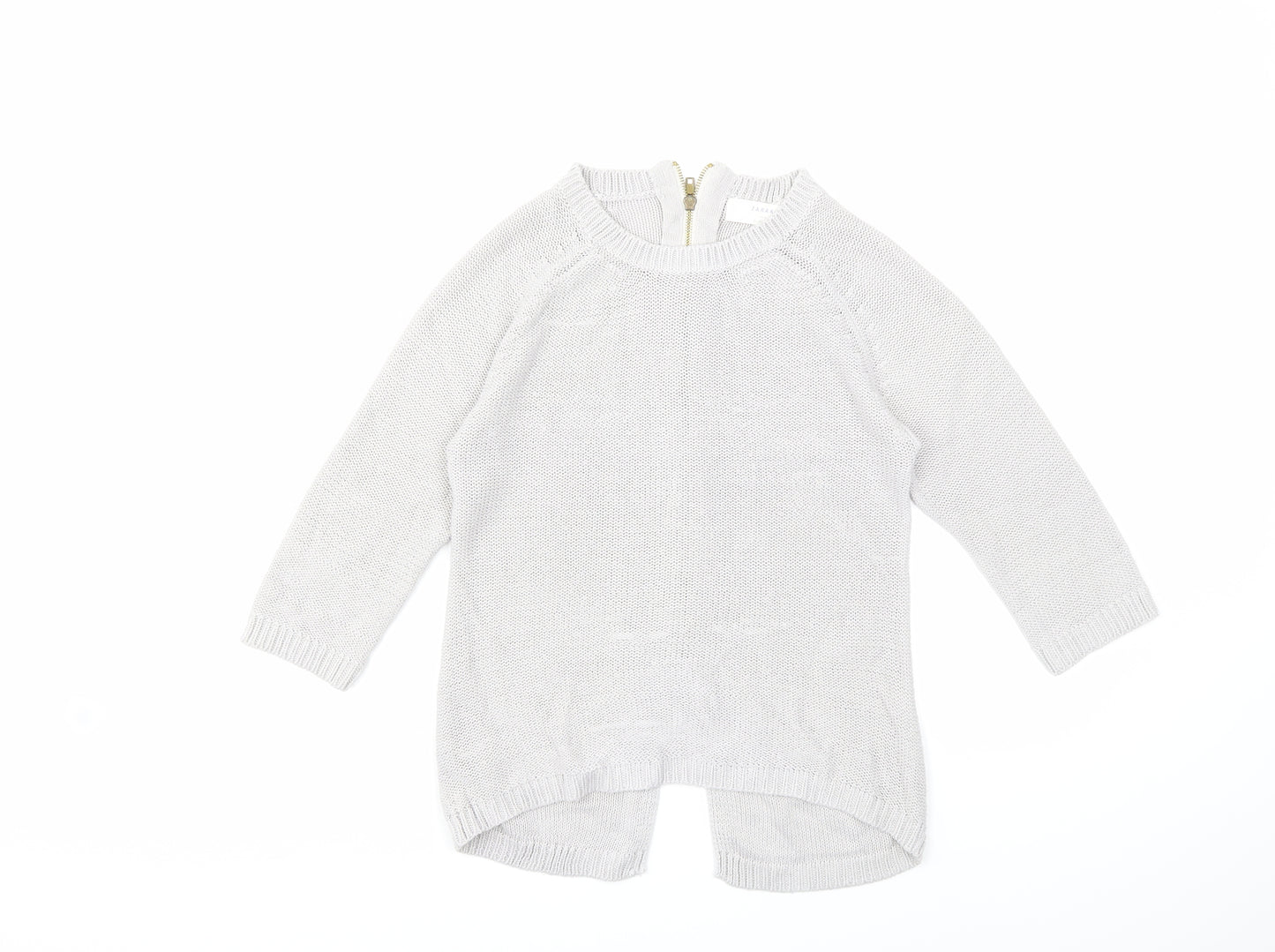 Zara Womens Grey  Knit Pullover Jumper Size S