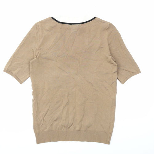 H&M Womens Brown  Knit Pullover Jumper Size XS