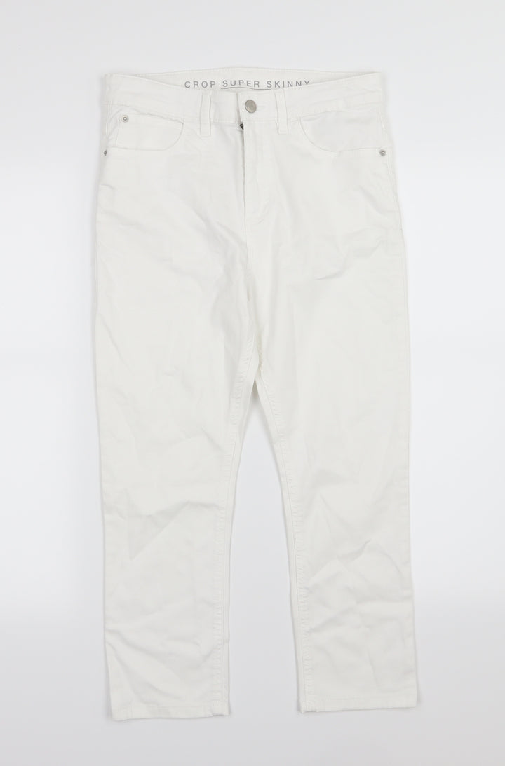 Marks and Spencer Womens White  Denim Skinny Jeans Size 10 L22 in