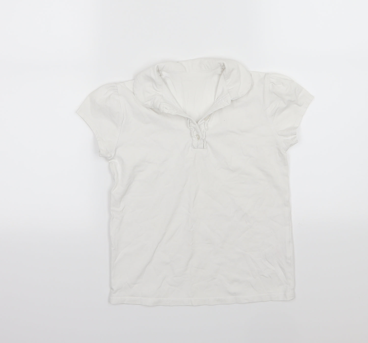 George Girls White  Jersey Basic T-Shirt Size 10-11 Years