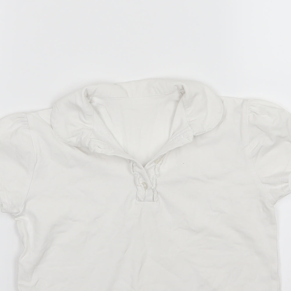 George Girls White  Jersey Basic T-Shirt Size 10-11 Years