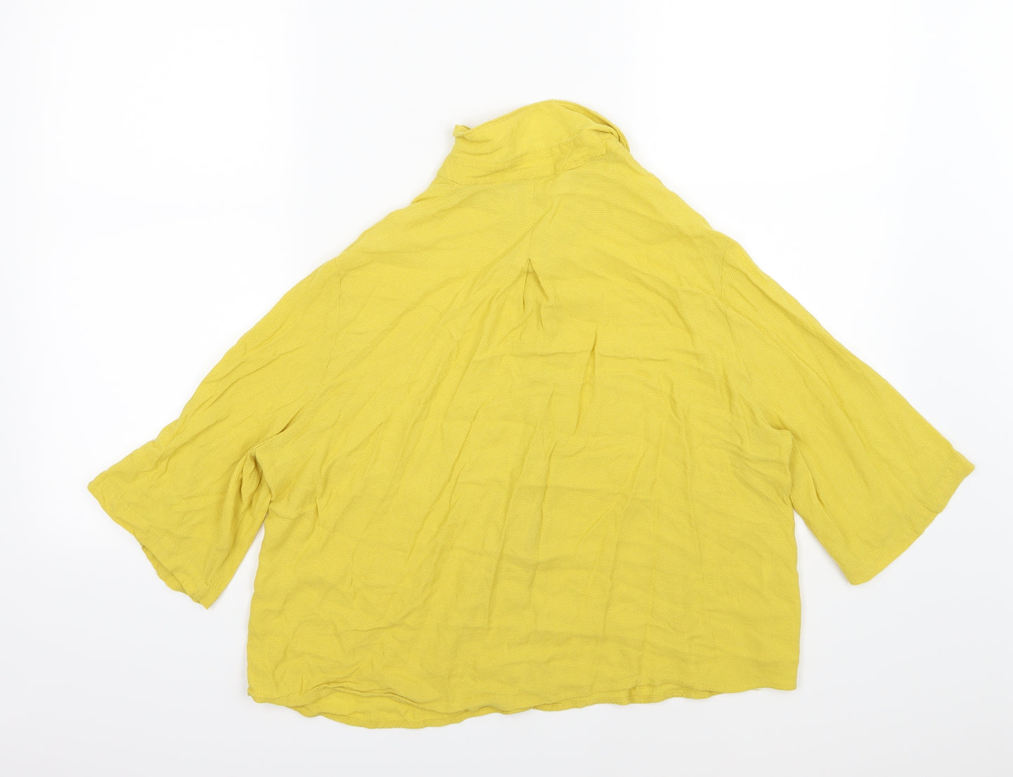 Mango Womens Yellow   Basic Blouse Size M
