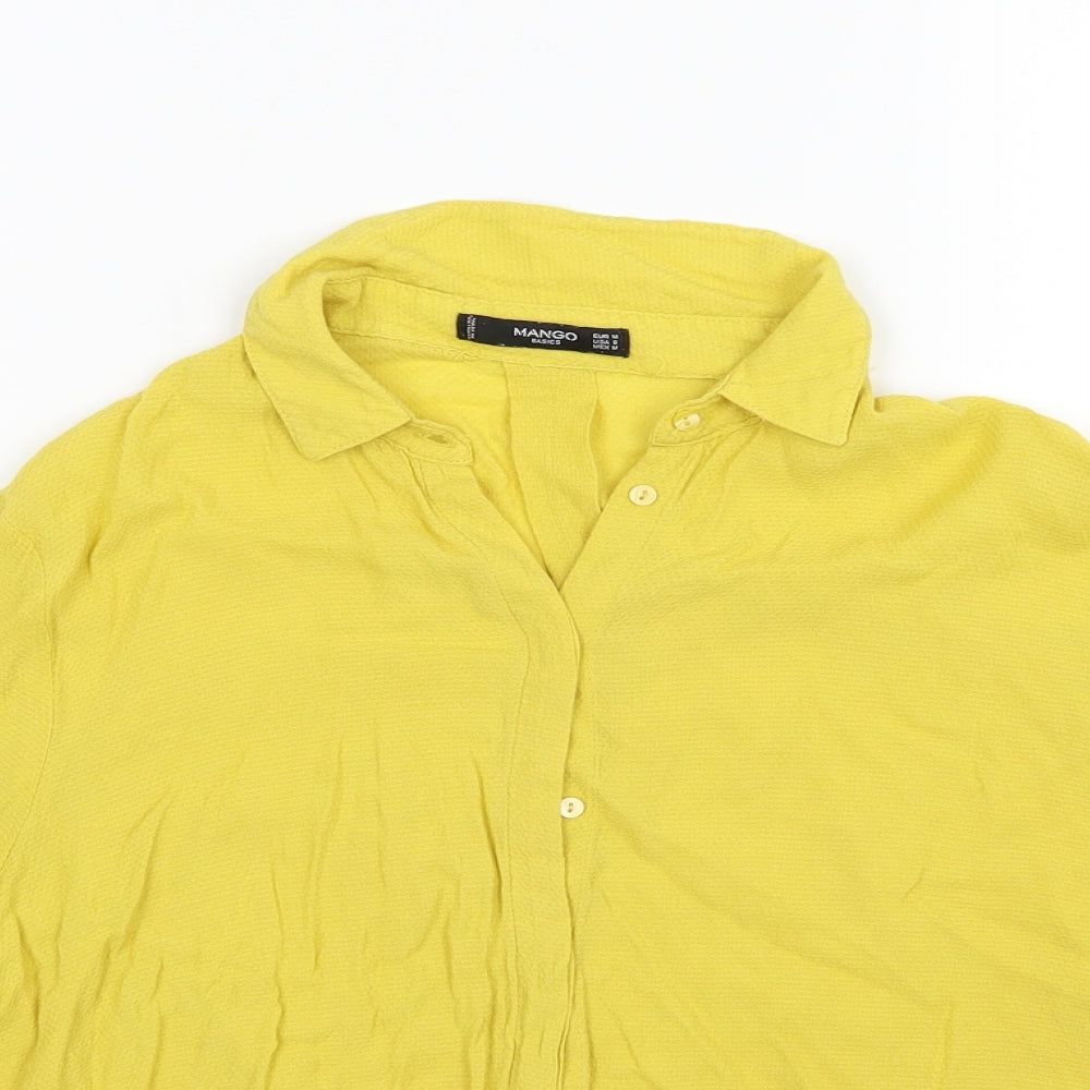 Mango Womens Yellow   Basic Blouse Size M