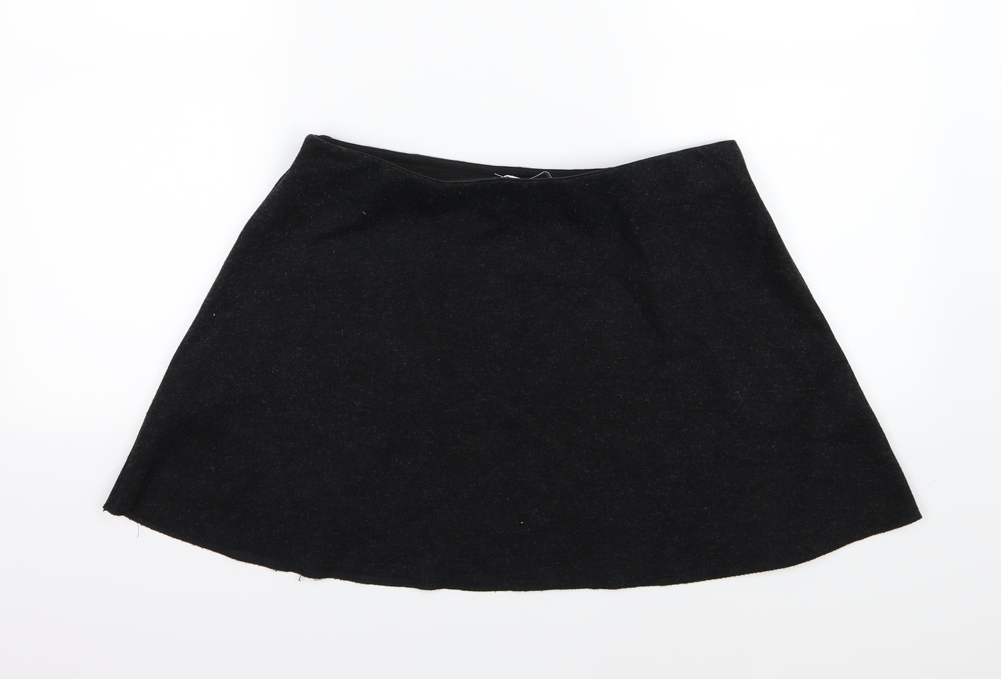 Zara Womens Grey  Jersey A-Line Skirt Size L