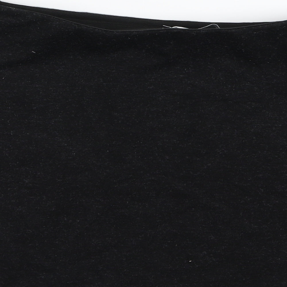 Zara Womens Grey  Jersey A-Line Skirt Size L