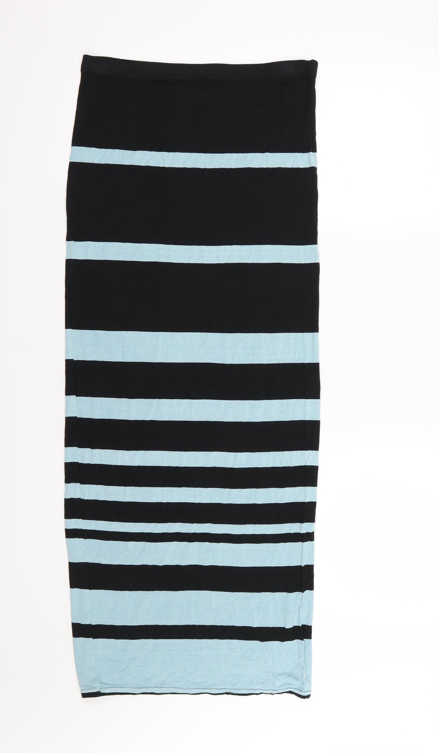 Postcard Womens Blue Striped Jersey Maxi Skirt Size 28 in