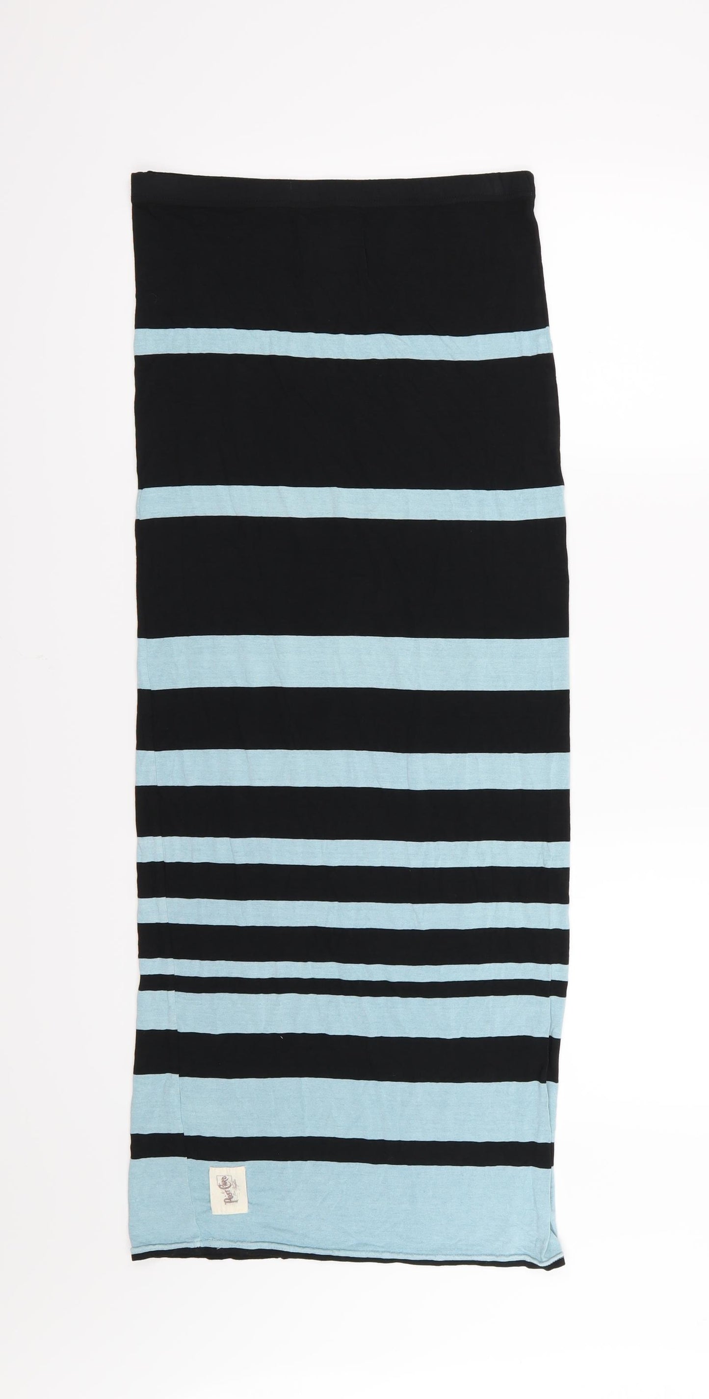 Postcard Womens Blue Striped Jersey Maxi Skirt Size 28 in