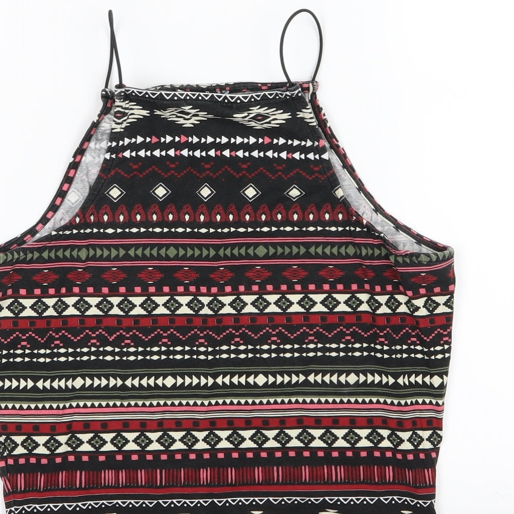 New Look Girls Multicoloured Striped Jersey Basic Tank Size 14-15 Years