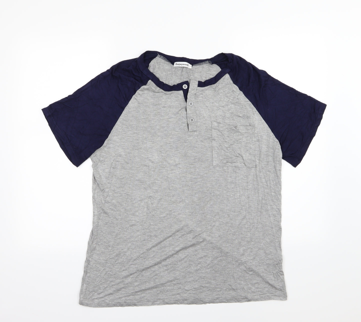 Enjoyoself Mens Grey  Jersey  T-Shirt Size M