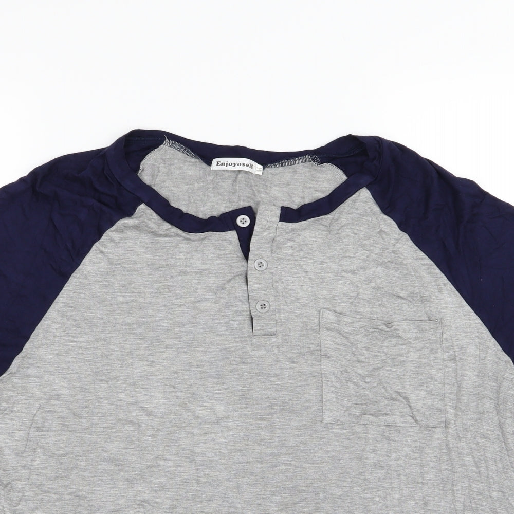 Enjoyoself Mens Grey  Jersey  T-Shirt Size M