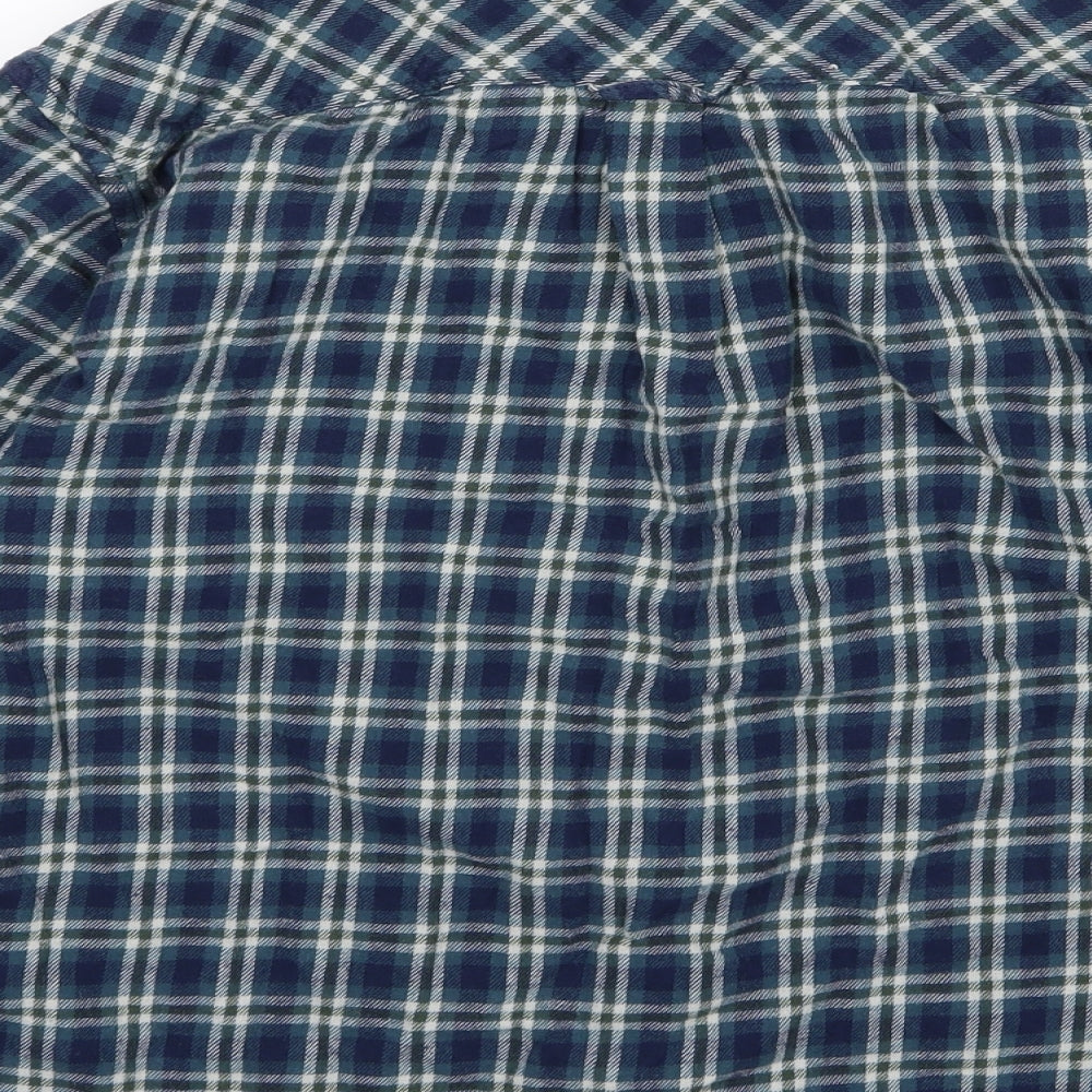 PG Field Mens Blue Striped Jersey  Button-Up Size M