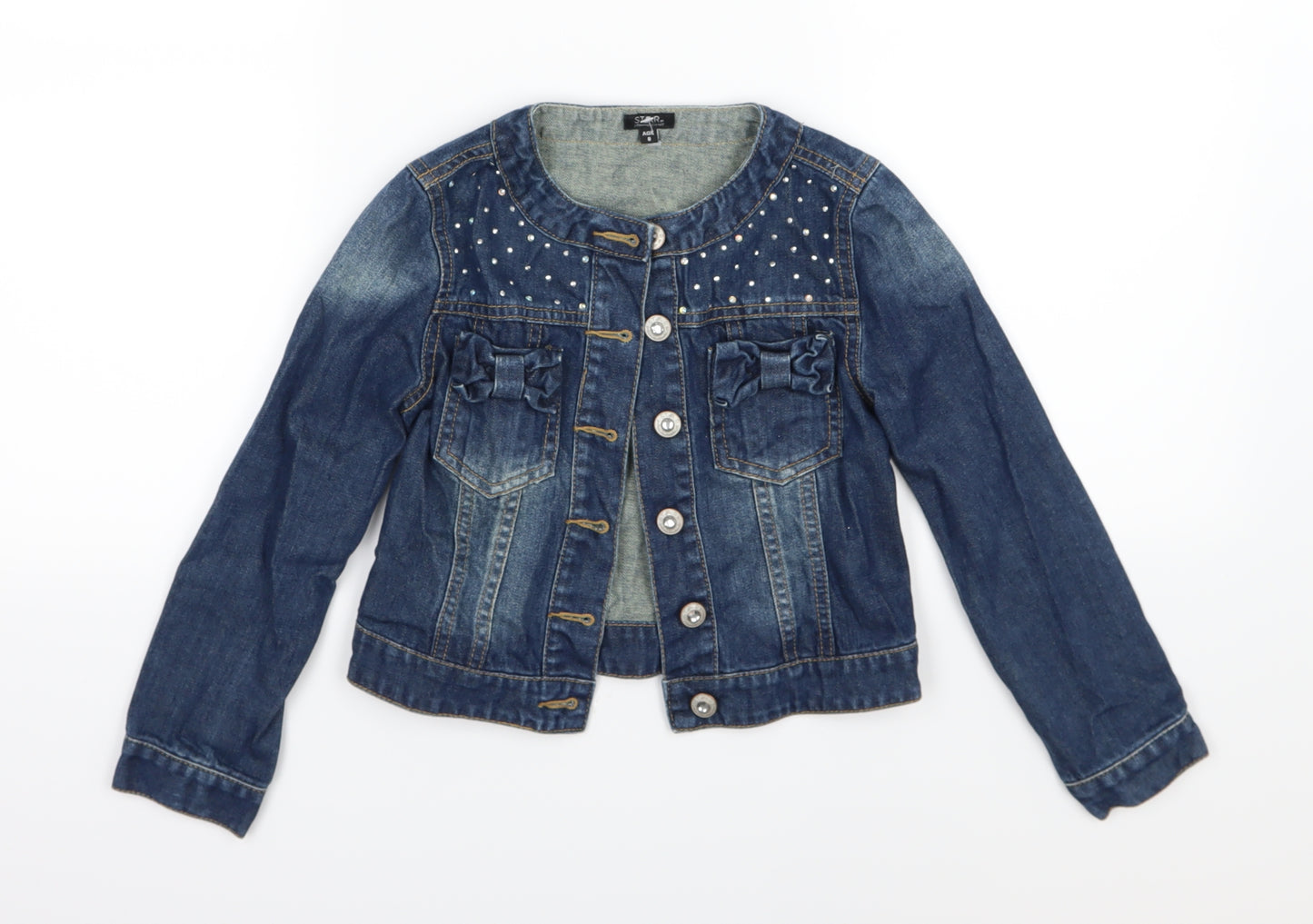Julie mcdonald Girls Blue  Denim Jacket  Size 8 Years