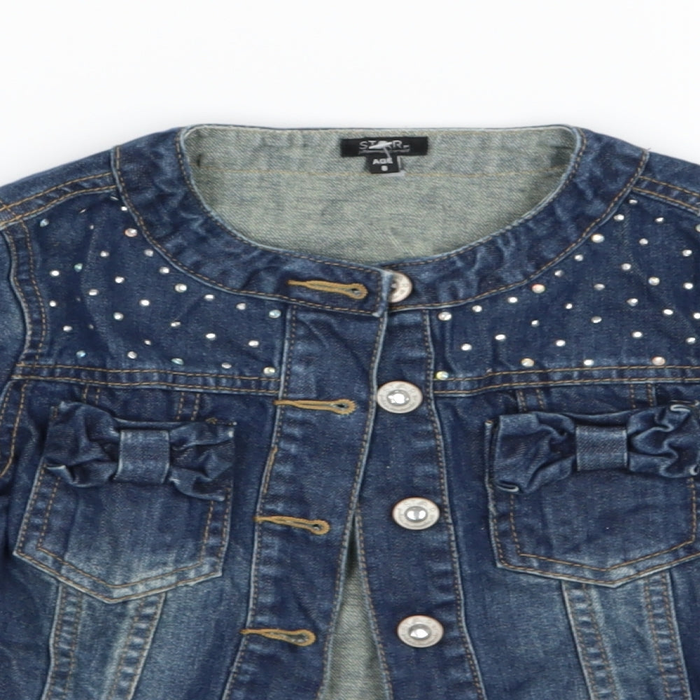 Julie mcdonald Girls Blue  Denim Jacket  Size 8 Years