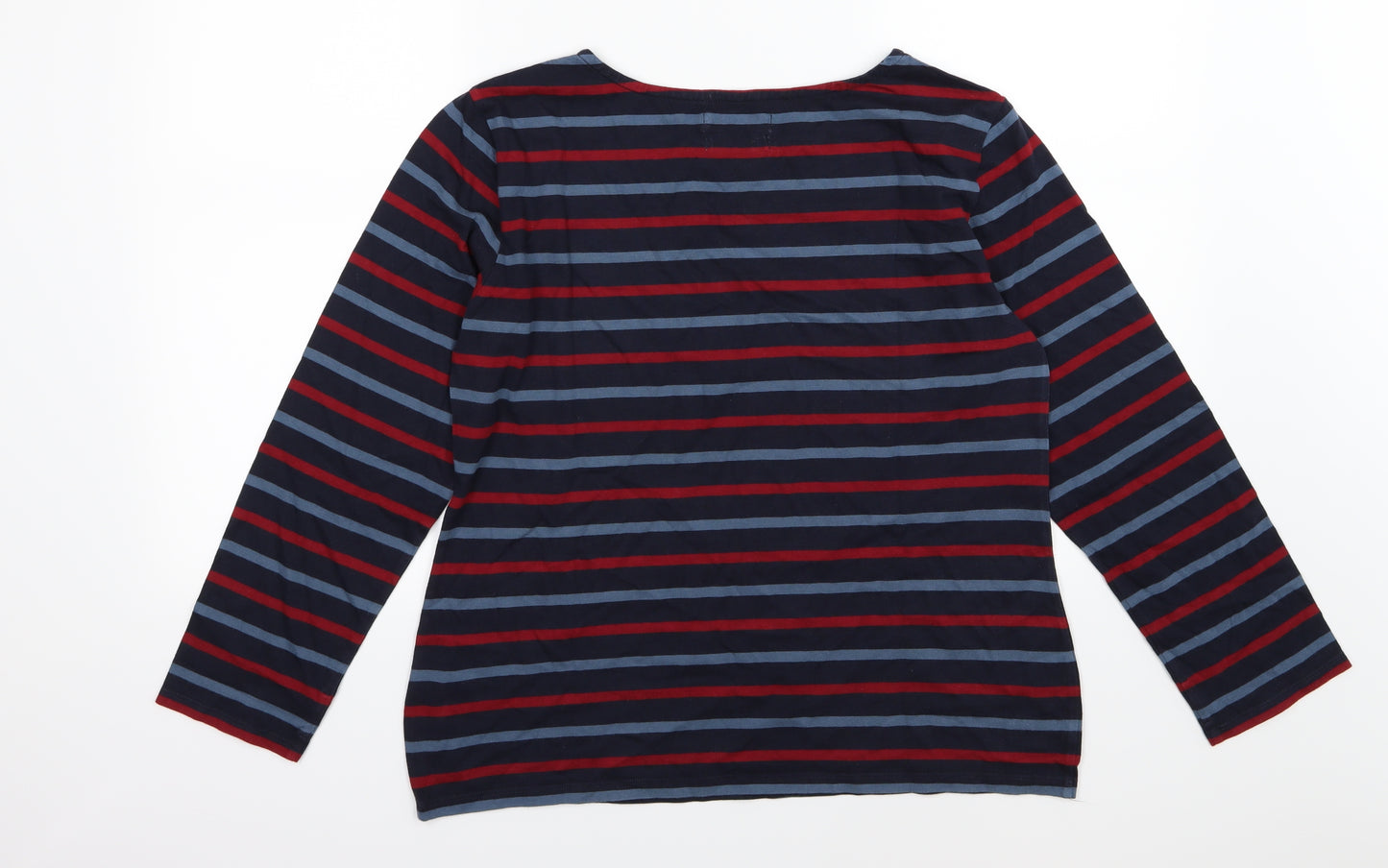 Seasalt Womens Blue Striped Jersey Basic T-Shirt Size 14