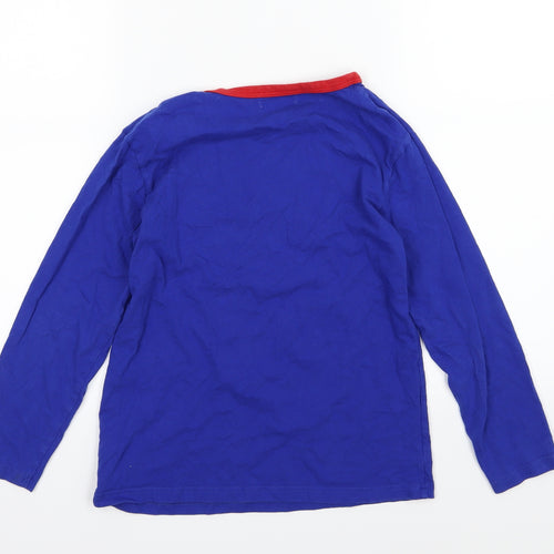 Blue Zoo Boys Blue  Jersey Basic T-Shirt Size 8-9 Years  - Christmas