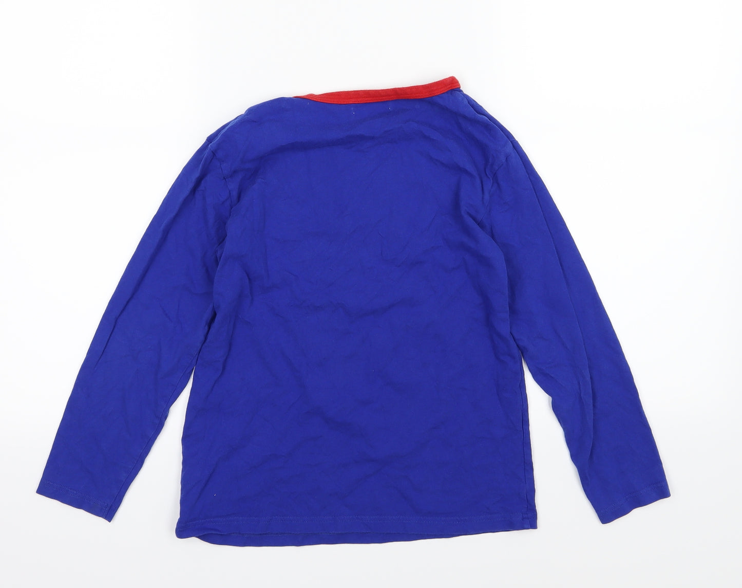 Blue Zoo Boys Blue  Jersey Basic T-Shirt Size 8-9 Years  - Christmas