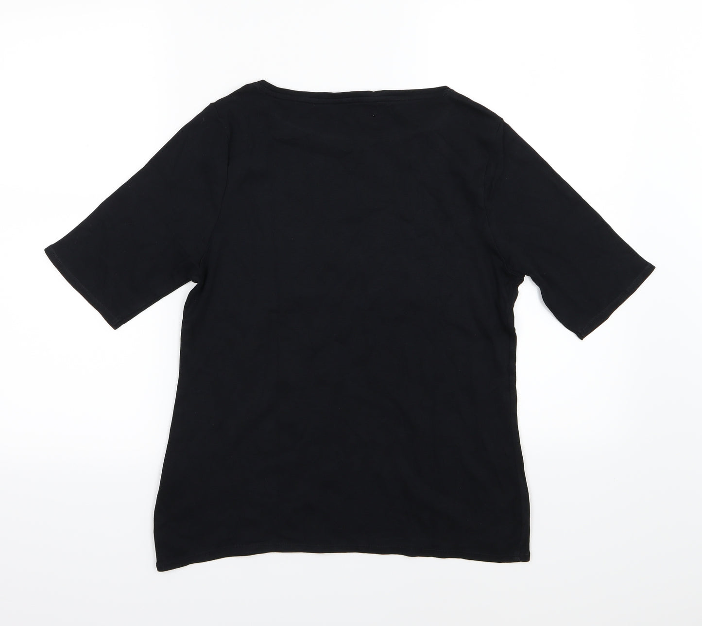 Marks and Spencer Womens Black  Jersey Basic T-Shirt Size 14
