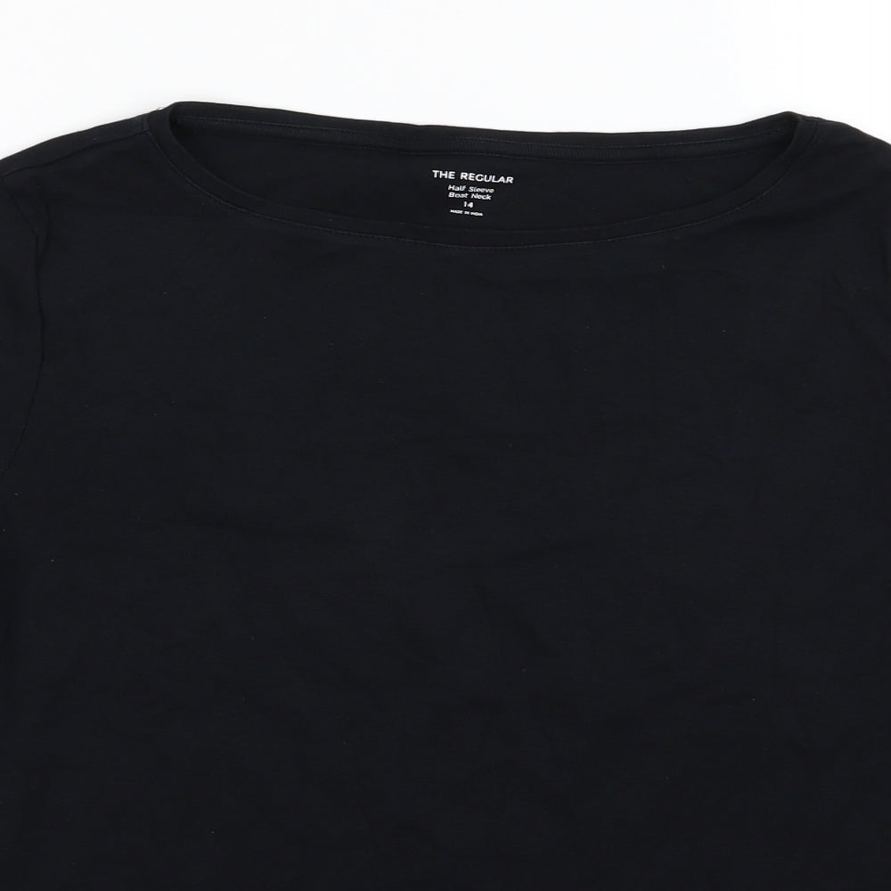 Marks and Spencer Womens Black  Jersey Basic T-Shirt Size 14