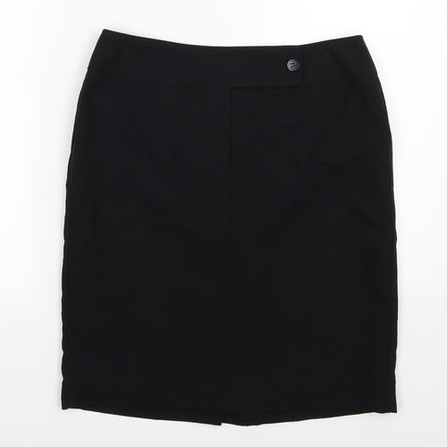 NEXT Womens Black  Rayon Straight & Pencil Skirt Size 12