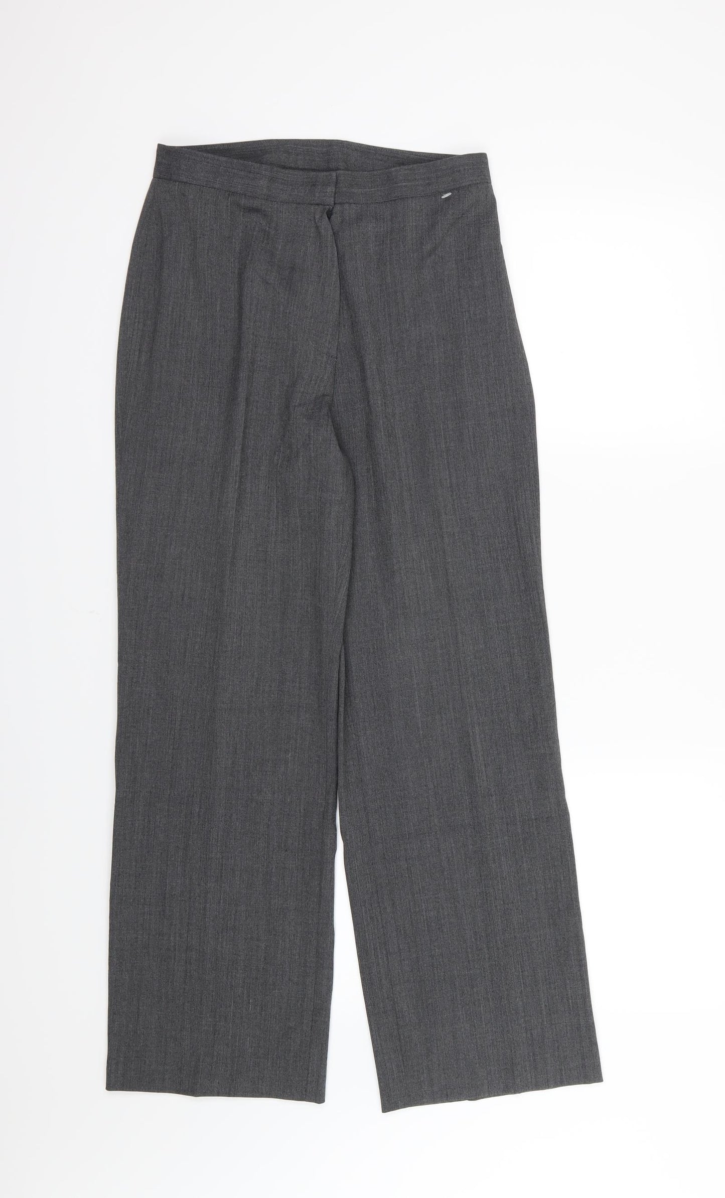 Artigiano Womens Grey  Rayon Trousers  Size 10 L28 in