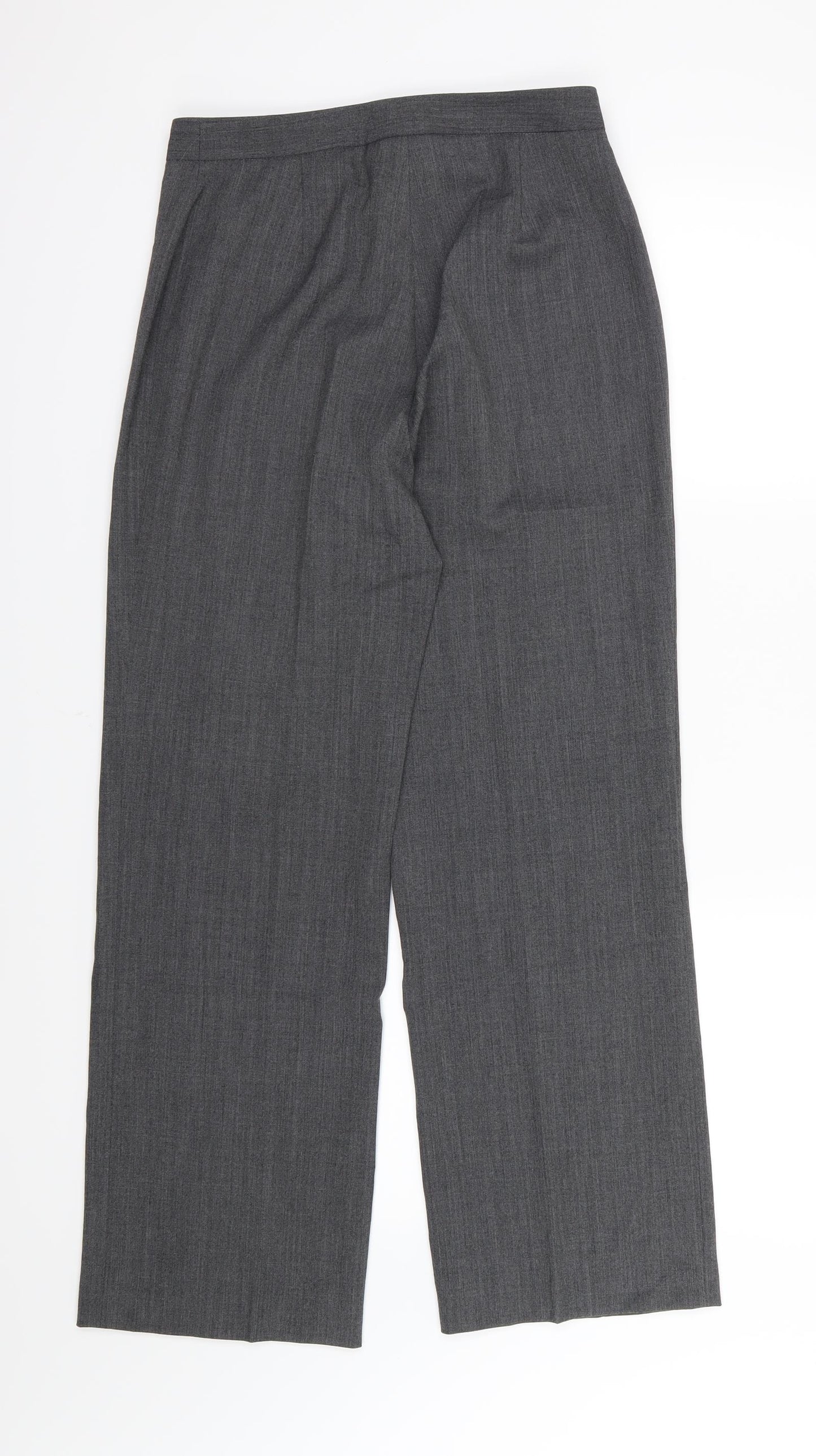 Artigiano Womens Grey  Rayon Trousers  Size 10 L28 in